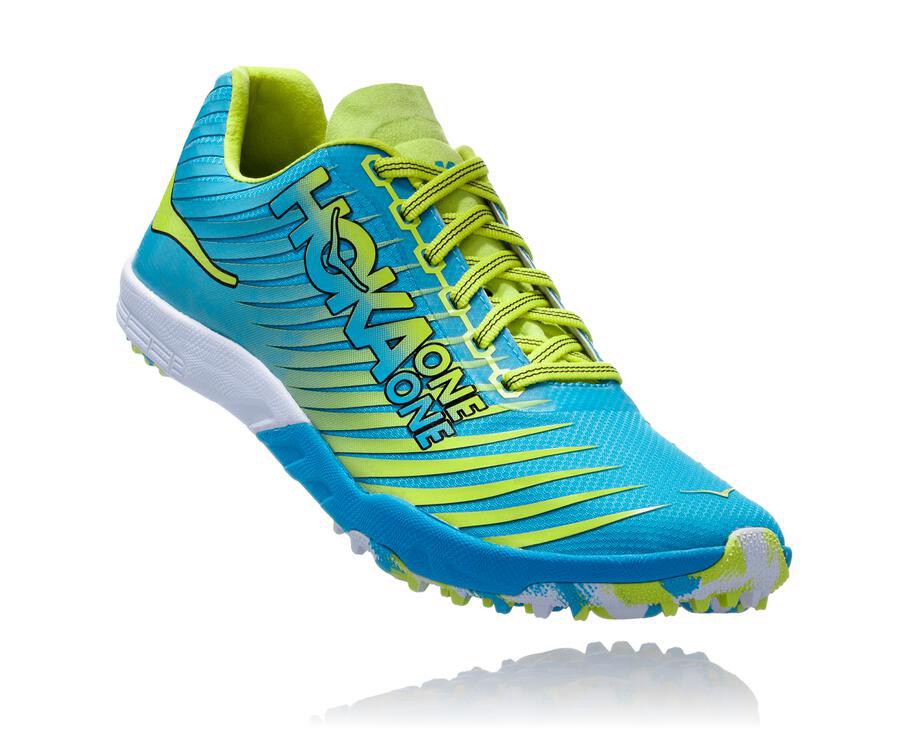 Spikes Mens - Hoka One One EVO XC - Blue/Green - BVSJDAW-46